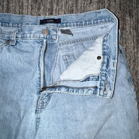 VTG Bill Blass Womens Size 6 Denim‎ Capris Blue Light Wash Pockets 100% Cotton - Picture 2 of 8